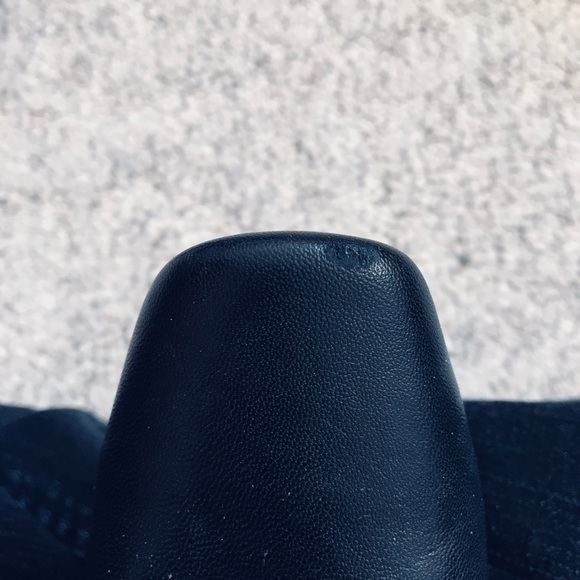 Navy Blue leather wedge heel - Picture 6 of 6